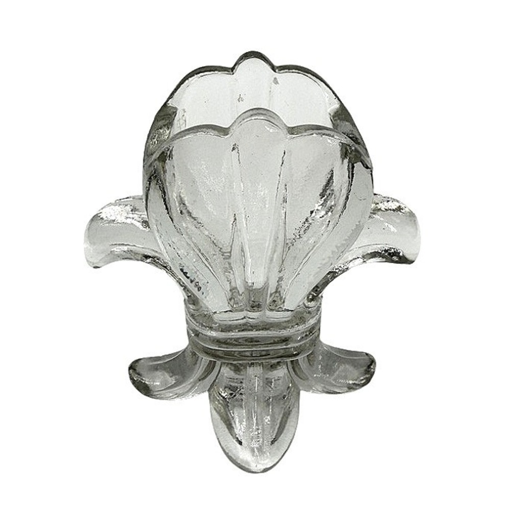 Antique 1906 EAPG US Glass Royal Lily Fleur de Lis Clear Glass Toothpick Holder